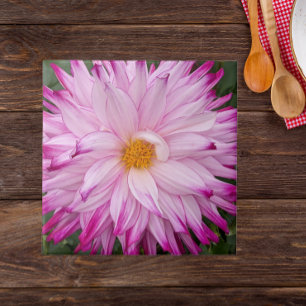 Roze Dahlia Bloem Bloemstuk Tegeltje