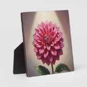 Roze Dahlia Bloem Botanisch Fotoplaat (Voorkant)