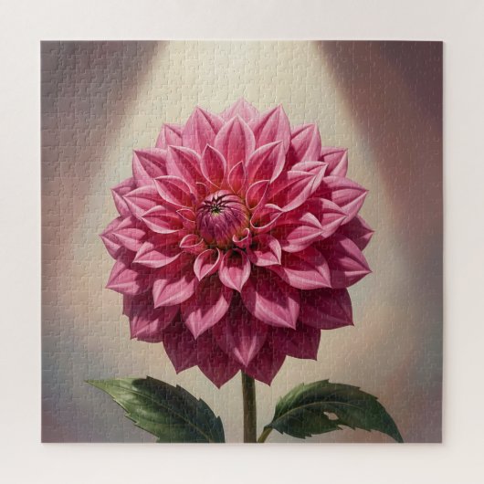 Roze Dahlia Bloem Botanisch Legpuzzel (Verticaal)