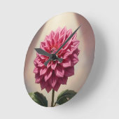 Roze Dahlia Bloem Botanisch Ronde Klok (Hoek)