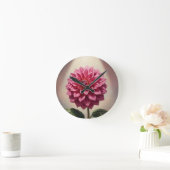 Roze Dahlia Bloem Botanisch Ronde Klok (Huis)
