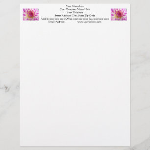 Roze Dahlia Bloem Briefhoofd papier natuur
