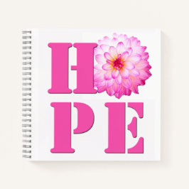 Roze Dahlia Bloem Foto HOOP 8x8 Notitieboek