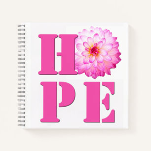 Roze Dahlia Bloem Foto HOOP 8x8 Notitieboek