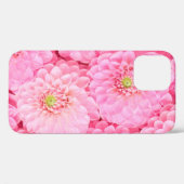 Roze dahlia bloemen achtergrond. Bovenste uitzicht Case-Mate iPhone Case (Achterkant (horizontaal))