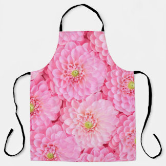 Roze dahlia bloemen achtergrond. Bovenste uitzicht Schort