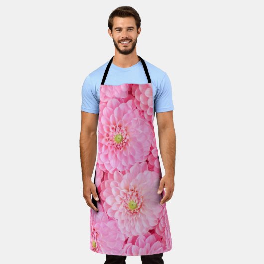 Roze dahlia bloemen achtergrond. Bovenste uitzicht Schort (Gedragen)