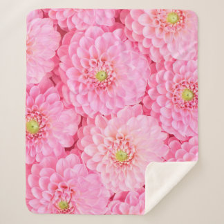 Roze dahlia bloemen achtergrond. Bovenste uitzicht Sherpa Deken