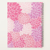 Roze dahlia bloemen, bloemenpatroon, Jouw naam Planner (Achterkant)