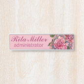 Roze Dahlia bloemen Deurbordje (Voorkant)