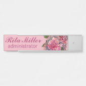 Roze Dahlia bloemen Deurbordje (Voorkant)