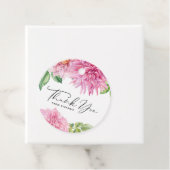 Roze Dahlia Bloemige Baby Shower Dank Je Bedankjes Labels (In situ)