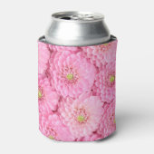 Roze Dahlia: Bloemtop Uitzicht Blikjeskoeler (Blikje Voorkant)