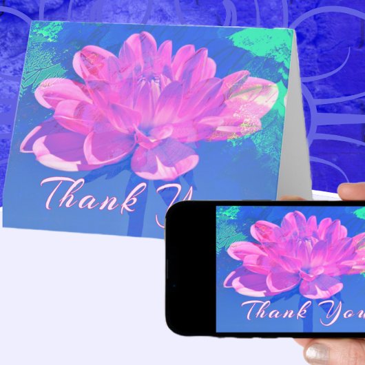 roze Dahlia Bloom - Hartelijk dank Feestdagen Kaart
