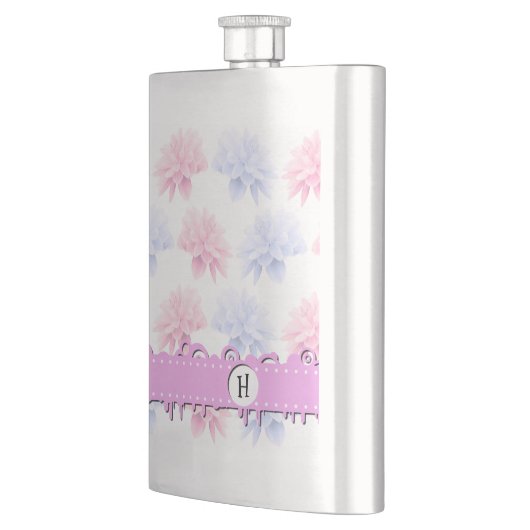 Roze Dahlia, Blue Dahlia, Flowers, Monogram Flacon (Links)