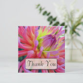 Roze Dahlia Dank je kaarten (Staand voorkant)