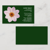 Roze Dahlia - Donkergroen Visitekaartje (Voorkant / Achterkant)