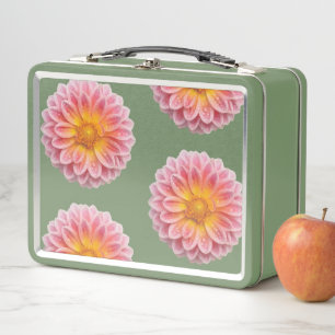 Roze Dahlia en dauwdruppels