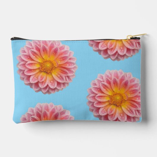 Roze Dahlia en dauwdruppels Etui (Achterkant)