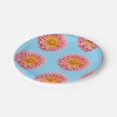 Roze Dahlia en dauwdruppels Papieren Bordje (Gekanteld)