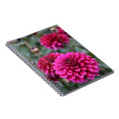 Roze Dahlia Floral Foto Notitieboek (Rechterzijde)