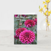 Roze Dahlia Floral Foto Persoonlijk Word Binnenkor Kaart (Gele Bloem)