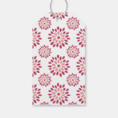 Roze Dahlia Flower Pattern Dank je cadeau Labels Cadeaulabel (Achterkant)