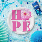 Roze Dahlia Flower Photo HOPE Paper Bord (Feest)