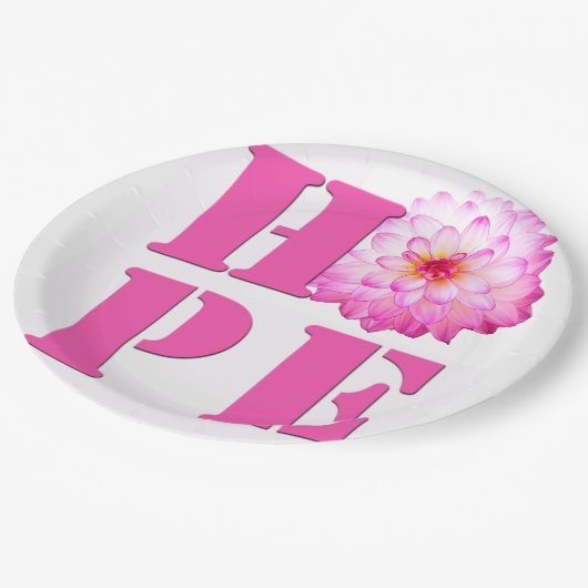 Roze Dahlia Flower Photo HOPE Paper Bord (Gekanteld)