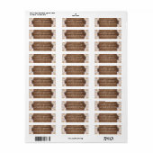 Roze Dahlia Flower Rustic Wood Return Address Etiket (Full Sheet)