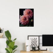 Roze Dahlia Flowers Art Print Poster (Thuiskantoor)