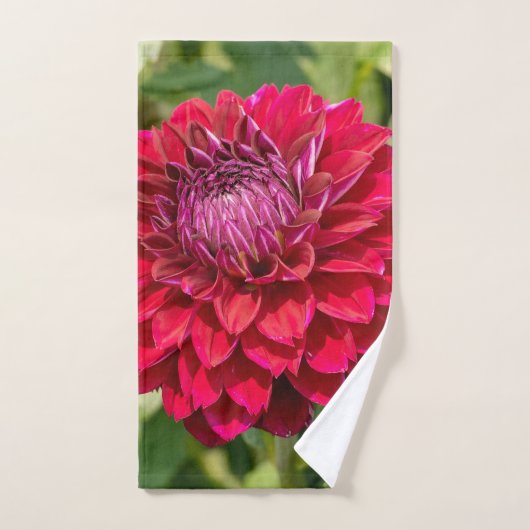 Roze Dahlia fotografie, Canadese bloem Handdoek (Handdoek)