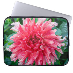 Roze Dahlia fotografie, Canadese bloem Laptop Sleeve
