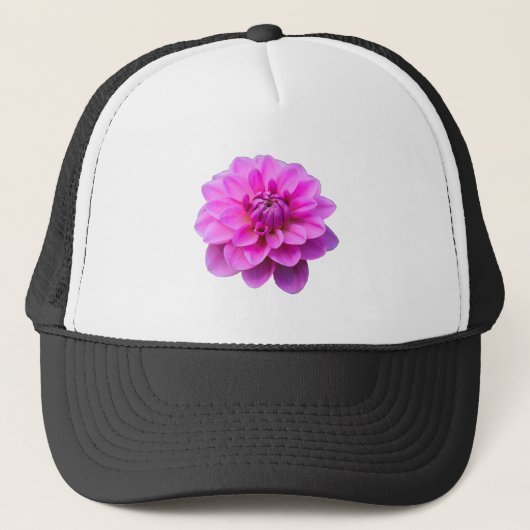 Roze Dahlia (geïsoleerd) Trucker Pet (Voorkant)