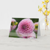 Roze Dahlia Kaart (Gele Bloem)