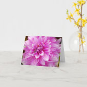 Roze Dahlia Kaart (Gele Bloem)