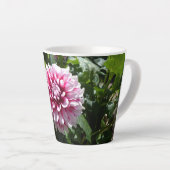 Roze Dahlia Latte Mok (Rechterhoek)