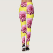 roze dahlia leggings (Achterkant)
