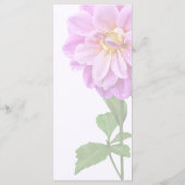 Roze Dahlia met dauw Menu (Achterkant)