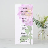 Roze Dahlia met dauw Menu (Staand voorkant)