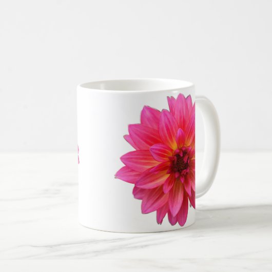 Roze Dahlia Mok (Voorkant rechts)