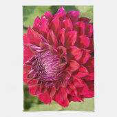 Roze Dahlia, mooie bloem fotografie Theedoek (Verticaal)