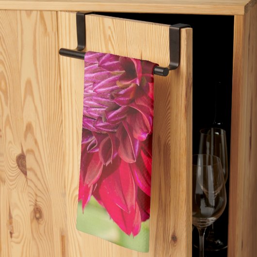 Roze Dahlia, mooie bloem fotografie Theedoek (Derde Gevouwen)