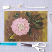 Roze Dahlia op Antiek papier voor donker afdrukken (Craft)