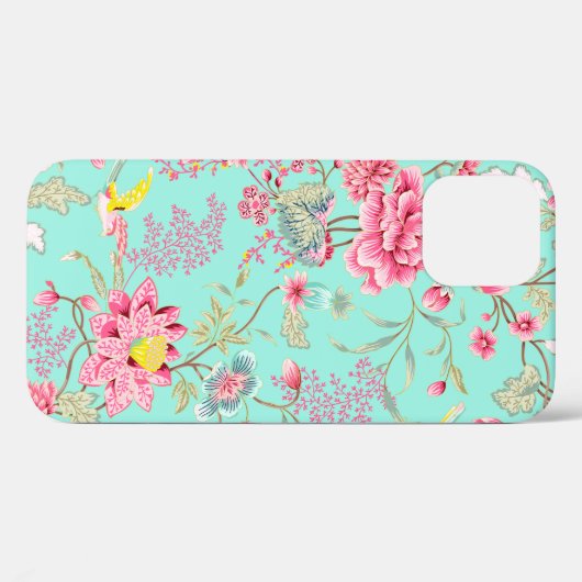 Roze dahlia op groen Case-Mate iPhone case (Achterkant (horizontaal))