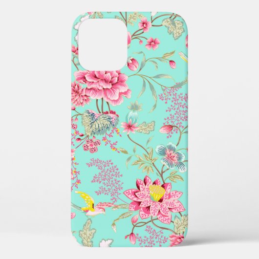 Roze dahlia op groen Case-Mate iPhone case (Achterkant)
