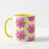 Roze Dahlia Patroon Mok (Links)
