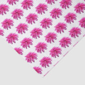 Roze Dahlia Single Elegant Bloem Herhaal Patroon Tissuepapier (Detail)