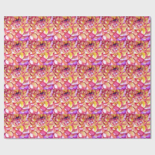 Roze Dahlia waterverf fijne kunst Cadeaupapier (Vlak)