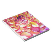 Roze Dahlia waterverf fijne kunst Notitieblok (Schuin)